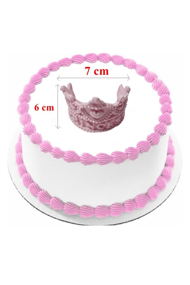 Şeker Hamurundan Pembe Prenses Tacı