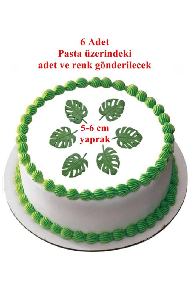 Şeker Hamurundan Yaprak Pasta Süsü