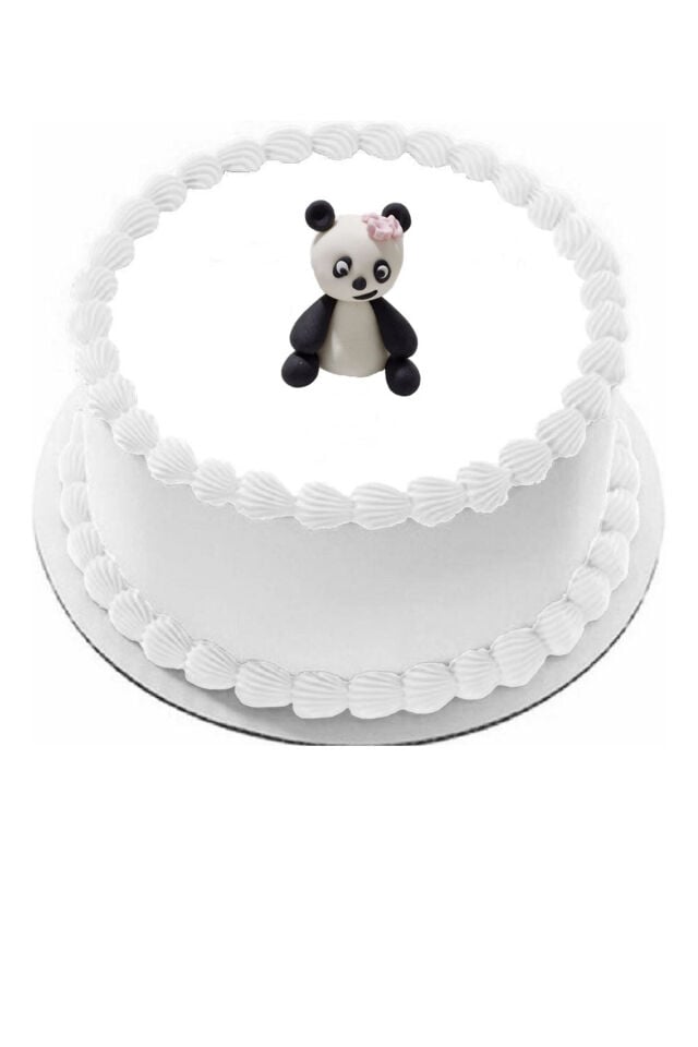 Şeker Hamurundan Panda Modeli Pasta Süsü