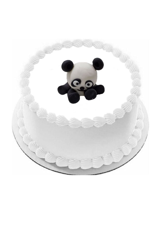 Şeker Hamurundan Panda Modeli Pasta Süsü