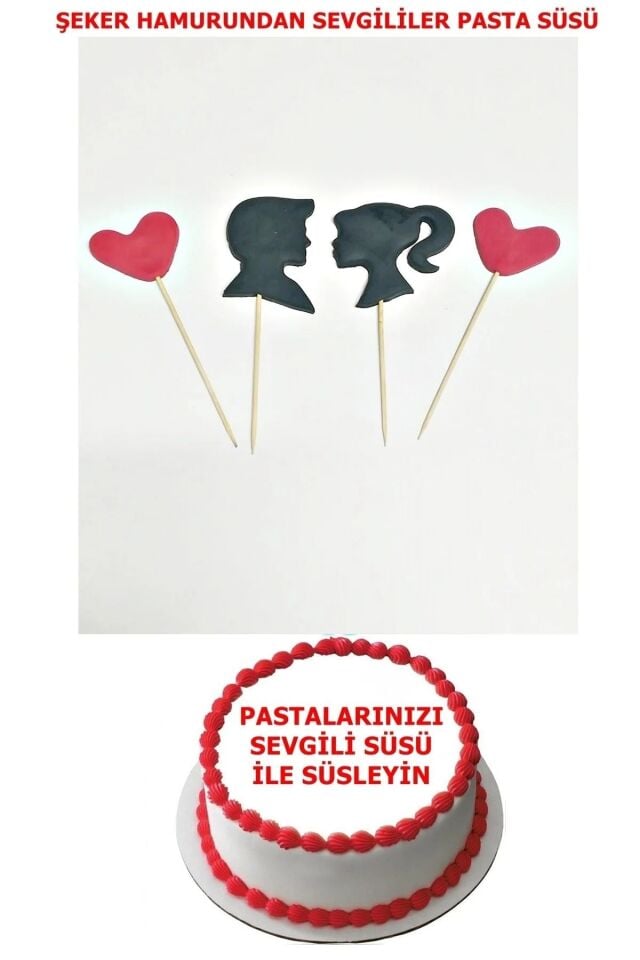 Şeker Hamurundan Sevgili Modeli Pasta Süsü