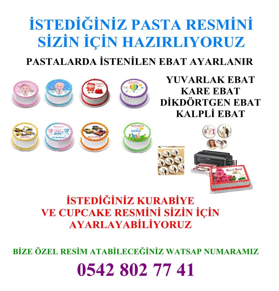 Yenilebilir Pasta Resmi İstediğiniz Görseli Size Gönderiyoruz
