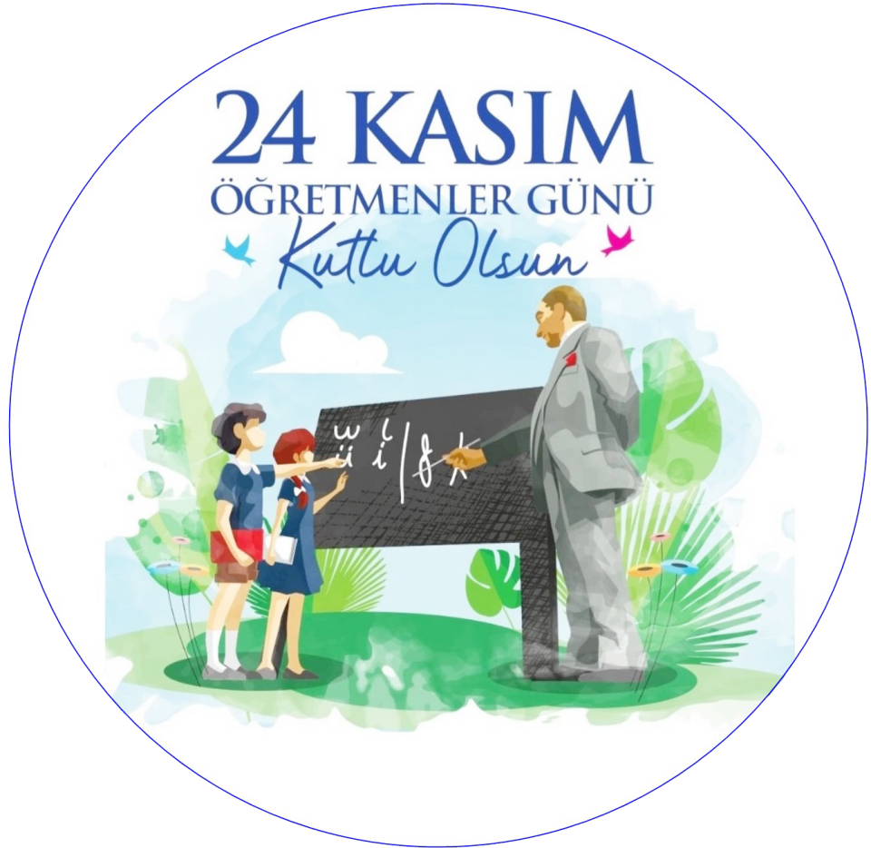 Yenilebilir Pasta Resmi 24 Kasım Öğretmenler Günü Model 6-8-10 Kişilik Pastaya Uygun 16 cm Ebat