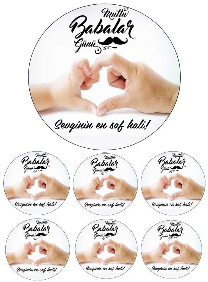 Yenilebilir Pasta Resmi Babalar Günü Model 6-8-10 Kişilik Pastaya Uygun 16 cm Ebat