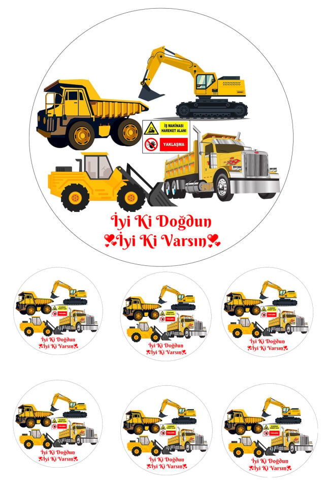 Yenilebilir Pasta Resmi İş Makineleri  Modeli 6-8-10 Kişilik Pastaya Uygun 16 cm Ebat